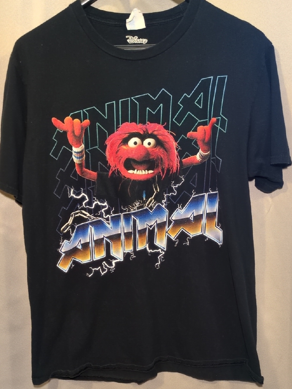 Disney Animal Graphic Tee - Black with Red Character